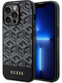 Guess GCube Stripes MagSafe Back Cover Black (iPhone 14 Pro)