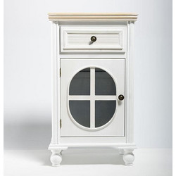 ΒΙΤΡΙΝΑ ΞΥΛΙΝΗ ΛΕΥΚΗ 1 ΣΥΡΤΑΡΙ 1 ΠΟΡΤΑ 42x34x72.5cm Eurolamp 810-00129