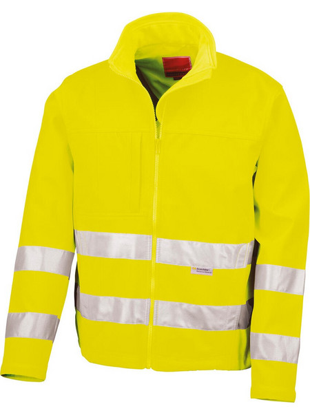 Αδιάβροχο μπουφάν Hi-Vis Softshell Jacket με αναπνεύσιμη κατασκευή R117 Result Fluorescent Yellow