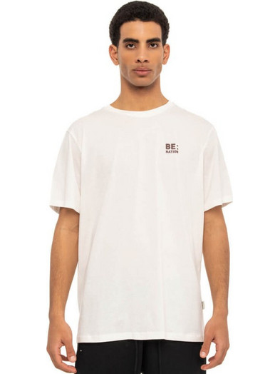 BE:NATION Oversized Geo Map S/S Tee - OFF WHITE, Μέγεθος 2XL, Χρώμα OFF WHITE