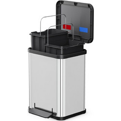 Hailo Oko duo Plus M - Κάδος Διπλής Ανακύκλωσης 18 L (2x9 L) ανοξείδωτος