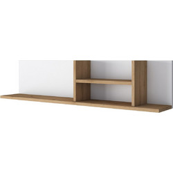 ASIR Ράφι Τοίχου Λευκό-Καρυδί 120x25x19,8 εκ. 893RAN3313