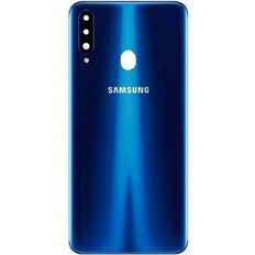 Samsung Καπάκι Μπαταρίας Galaxy A20s (A207F) Μπλε με Τζαμάκι Κάμερας