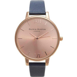 Olivia Burton Γυναικείο Ρολόι με Μαύρο Δερμάτινο Λουράκι OB13BD13B