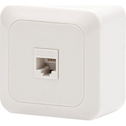 ΠΡΙΖΑ ΔΥΚΤΙΟΥ ΕΠΙΤΟΙΧΗ RJ45 ΛΕΥΚΗ - BASSIAKOS MINI LINE (U1612) 28501