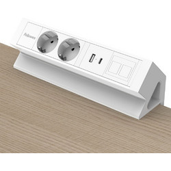 Πολύπριζο Fellowes Desktop 2xSteckdose,USB-A,USB-C wei