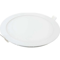 VTAC PRO - Mini Πάνελ LED Χωνευτό Στρογγυλό 12W 100lm/W CCT (3 σε 1) Λευκό - SKU: 2148596