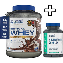 Applied Nutrition Critical Whey 2000g White Choco Hazelnut & Applied Nutrition Multi-Vitamin Complex 90 Caps Custom Bundle