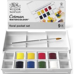Winsor & Newton Cotman Floral Σετ Νερομπογιές με Πινέλο 8 Χρώματα Y0390671