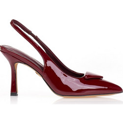 Γόβες TSOUKALAS μπορντό λουστρίνι slingback