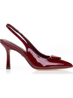 Γόβες TSOUKALAS μπορντό λουστρίνι slingback