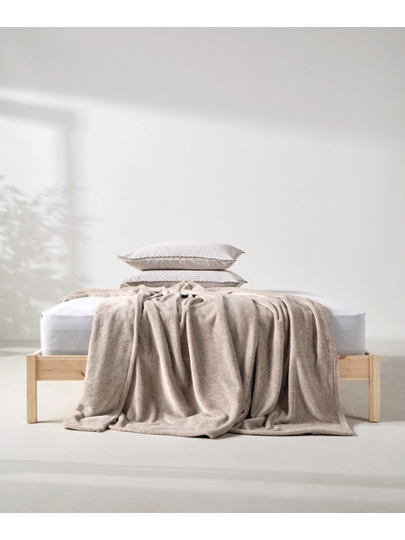 Κουβέρτα Fleece Υπέρδιπλη Kentia Monica 26 Beige 220x240