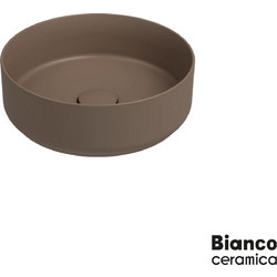 Bianco Focus Επικαθήμενος Νιπτήρας Μπάνιου Στρογγυλός Πορσελάνης 36cm Καφέ 508-33036-530