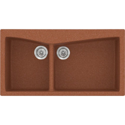 Sanitec Classic 326 Επικαθήμενος Νεροχύτης Γρανίτη Ματ Granite Terracotta 93x51cm
