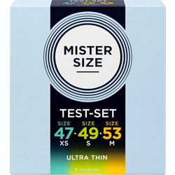 My.Size 47mm + 49mm + 53mm Mister Size Test Προφυλακτικά με Λιπαντικό 3τμχ