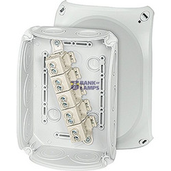 Junction box for indoor installation, grey, IP 66, with el. membranes, with 5-pole terminals, 10 mm2, CuDK 1010 GZ (DK 1010 G)