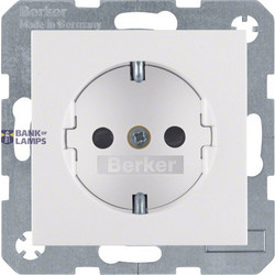 SCHUKO soc. out. enhncd contact prot. S.1/B.3/B.7, p. white glossy