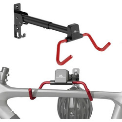 Maclean Horizontal Wall-Mounted Bike Rack, Steel, Max. Load 30 kg, Adjustable Angle, MC-172 MC-172