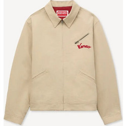 Kenzo Varsity Embroidered Workwear Ανδρικό Μπουφάν Μπεζ