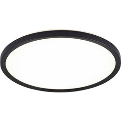 Πλαφονιέρα Οροφής 123LED 22.5 cm 3000-4000-6000K 1440lm IP54 12W Black