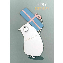 ΕΥΧΕΤΗΡΙΑ ΚΑΡΤΑ HAPPY BIRTHDAY ΑΡΚΟΥΔΟΣ, ΔΩΡΟ - JOY THE BRAND