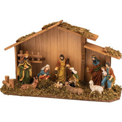 Ξύλινη Χριστουγεννιάτικη Φάτνη 50 x 17 x 29(h)cm