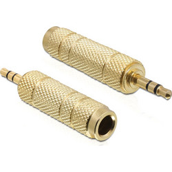 DELOCK αντάπτορας 3.5mm σε 6.35mm 65360, μεταλλικό, gold plated