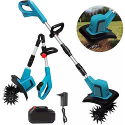 Garden Tiller Wireless Operation Ergonomic Design 1 Battery