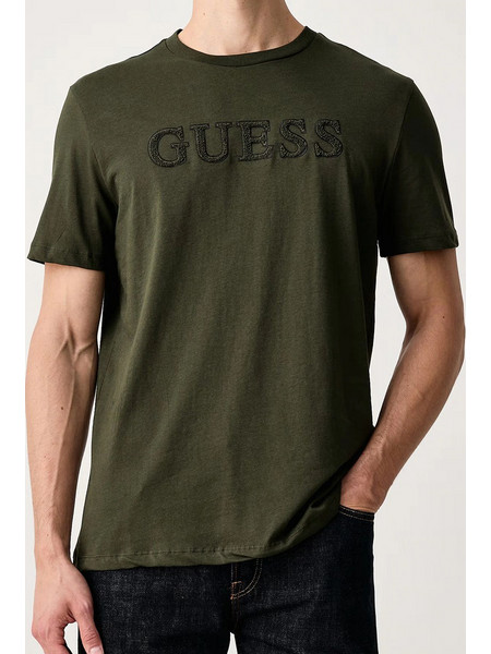 GUESS BERTOLT CN SS T-SHIRT ΜΠΛΟΥΖΑ ΑΝΔΡΙΚΟ Z6BI06K6537-G8G9 DarkGreen