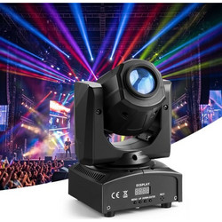 Vevor 30W RGB Φωτορυθμικό Προβολέας Spot LED DMX με Ρομποτική Κεφαλή Μαύρο