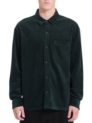 Volcom Fostered II Cord LS Ανδρικό Πουκάμισο Κοτλέ Μακρυμάνικο Πράσινο FA26