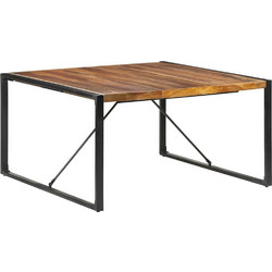 vidaXL Τραπεζαρία 140 x 140 x 75 εκ. από Μασίφ Ξύλο