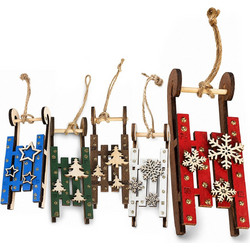 Έλκηθρο με Αστέρια Κρεμαστό 13x4x4cm Xmasfest 1134139