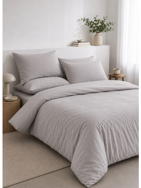 Μαξιλαροθήκες Σετ 2 τμχ LaMera 710 Grey Vesta Home 53x73 cm