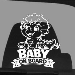 Baby on board με δεινόσαυρο Ι Αυτοκόλλητο αυτοκινήτου