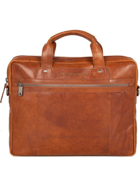 Spikes & Sparrow 24244N47 Montana Δερμάτινος Χαρτοφύλακας 15'' Κονιάκ