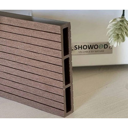 Showood WPC σανίδα περίφραξης γραμμωτή 2x12x360 καφέ