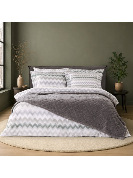 Κουβέρτα 160x220 Μονή Shu Velvet 280gsm Nima Oryn Gray
