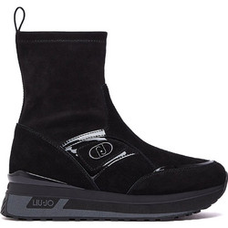 Liu Jo Γυναικεία Sneakers Flatforms Μποτάκια με Κάλτσα Μαύρα 	BF6107-PX9622-2222