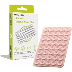 Mobile Origin Βάση Sticker Mount O1 Phone Mount With Suction Cups Ανοιχτό Ροζ