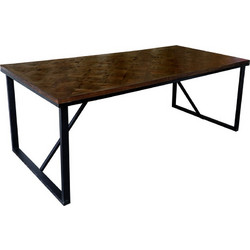 Maiandros Τραπεζι Καφε Σκουρο 200x100xh76cm - Liberta - Καφε Σκουρο - Μαυρο