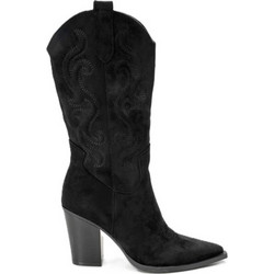 Γυναικεία Cowboy Boots Plato A217 ΜΑΥΡΟ