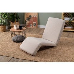 1-Seat Sofa-Bed Nami Single Cream Fabric: 100% Linen Fabric