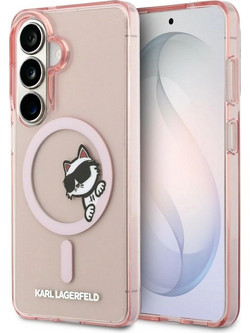 Karl Lagerfeld IML Peekaboo Choupette MagSafe Back Cover Pink (Samsung Galaxy S26)