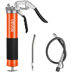 VEVOR Γρασαδόρος, Υψηλής Πίεσης 8000 PSI, Κιτ Γρασαδόρου με Λαβή Πιστολιού Βαρέος Τύπου και Χωρητικότητα 0,4 L, Περιλαμβάνει Εύκαμπτο Σωλήνα 46 cm, 1 Άκαμπτο Σωλήνα Επέκτασης και 1 Ακροφύσιο Αιχμηρού