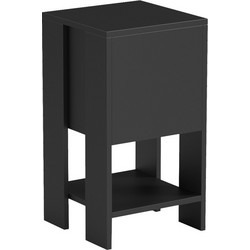 Κομοδίνο Reppo pakoworld μαύρο 30x30x55εκ c544377