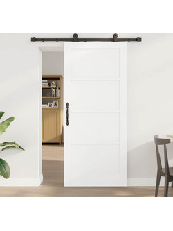vidaXL Πόρτα Εσωτερική Συρόμενη Ξύλινη Λευκή 86x198.5cm 3450079