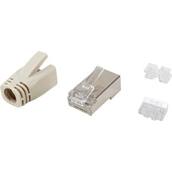 Equip Steckersatz Cat6a geschirmt RJ45 100Stk transp. Polybeutel