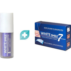 Σετ White Smile Tooth Color Corrector Purple Serum 30ml & Teeth Whitening Strips 14 Τεμάχια