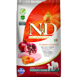 Farmina N&D Grain Free Medium & Maxi Adult with Chicken, Pumpkin & Pomegranate 2.5kg